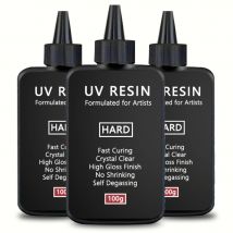 Crystal Clear Hard UV Resin Upgraded Formula Ultraviolet Fast Curing Resin for Jewelry Making, Hard Transparent Solar Cure Resin
