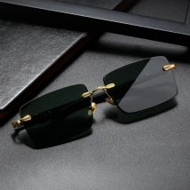 Randlose Brillen mit quadratischem Rahmen, hochauflösende Sonnenbrille für Herren und Damen, blaues Licht blockierendes Auge, modische Brillen