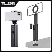 TELESIN 3-in-1-Selfie-Stick, Telefonhalter, kabellose Fernbedienung, Reiseklemme, magnetisch, 360° °   Rotationshalter für Smartphone