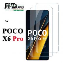 Displayschutzfolie für POCO X6 Pro XIAOMI, gehärtetes Glas, hohes Aluminium, 9H HD, klares, transparentes Gehäuse