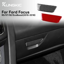 For Ford Focus SE RS ST Ecoboost 2015 2016 2017 2018 Car Passenger Glove Box Panel Trim Real Soft Carbon Fiber Sticker