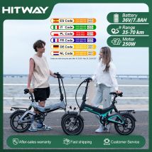 16 bici elettriche HITWAY con assistenza al pedale elettrico pieghevole 36V con batteria da 7,8 Ah, senza acceleratore, per adolescenti