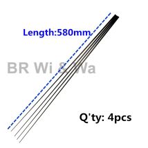 58CM Feste Carbon Stange Spitze Blank Stange Gebäude Komponenten Angelrute Reparatur DIY Zubehör Keine Farbe 4PCS BR Wi & Wa