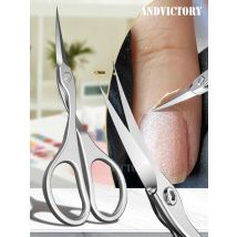 1 Stück Nagelhautschere Edelstahl gebogene Klinge kleine Schere zum Trimmen der Fingernägel, Augenbrauen, Wimpern, trockene Haut, Nagelschere