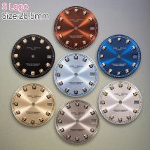 28,5 mm S-Logo Diamond Sunshine Zifferblatt, geeignet für NH35/NH36 Uhrwerk, kein Leucht, heiße Verkäufe, Uhrenmodifikationszubehör