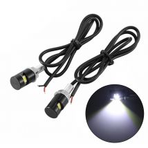 2pcs Car Motorcycle Number License Plate Lights 12V LED Auto Tail Bolt Lamps Mini Turn Signal Eagle-Eye Shape Tail Rear Light