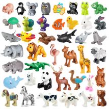 Große Bausteine Spielzeug Tier Panda Schnecke Rentier Ostrick Fuchs Eichhörnchen Flamingo Känguru Koala Ray Eule Kompatible Ziegel Teile