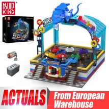 Mold King 11018 Parco divertimenti Giocattoli I Paraurti motorizzati Barche Building Block Assemblaggio Montagne russe Mattoni Regalo di Natale per bambini