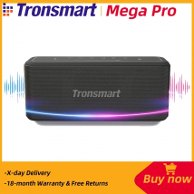Tronsmart Mega Pro Speaker Altavoz portátil Bluetooth de 60 W con graves mejorados, NFC, resistente al agua IPX5, asistente de voz