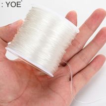 IYOE-cable elástico de 0,5-1,5mm, hilo elástico transparente para fabricación de joyería, pulsera Diy, collar, accesorios con cuentas