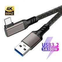 Macdot USB 3.2 Gen 2 Cavo 10 Gbps USB A a USB C 3A Ricarica rapida Gomito 1m 2m 5m per Oculus Quest 1/2 VR Link Cavo Linea fotocamera