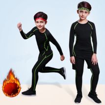 1Set Junge Herbst Winter Schnell Trocknende Strumpfhosen Kleiden Jugend Kind Leggings Hemd Langarm Basketball Fußball Sport Fitness Anzug