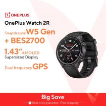 2024 Smartwatch OnePlus Reloj 2R Pantalla AMOLED de 1,43'' Snapdragon W5 Gen 1+ ​ BES2700 100H de duración de la batería WiFi Wear OS por Google GPS