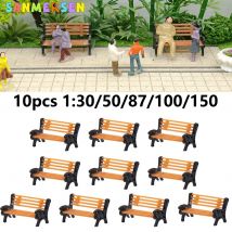 10pcs 1:30/50/87/100/150 ho Modell zug Bank Stuhl Sofa Street Park Eisenbahn Layout Kunststoff Handwerk Wohnkultur Kinderspiel zeug