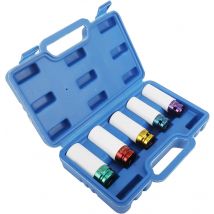 Osłona koła napędowego gniazdo udarowe zestaw rękawów udarowych wytrzymały plastikowe rękawy 15mm, 17mm, 19mm, 21mm i 22mm