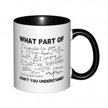 Cosa parte di non comprendi tazze per insegnanti di matematica con manico nero Tazze da caffè per compleanno Tazze da tè in ceramica da 11 once
