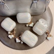Verträumte Perle Shell Fall Für AirPods 4 2 3 1 Kopfhörer Abdeckung Für AirPods Pro 2 Pro 2 2nd 4th Fällen mit Schlüsselbund Kopfhörer Coque