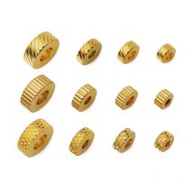 30 sztuk 4/5/6/8mm tekstura ze stali nierdzewnej płaskie koraliki dystansowe dysk luźny koralik dla DIY bransoletka naszyjnik tworzenia biżuterii Charm znalezienie