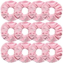 12pcs Vintage Women Pink Velvet Scrunchies Baby Girls Headwear White Black Blue Green Elastic Hair Bands Kids Hair Accessories