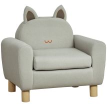 HOMCOM Sillón Infantil Mini Sofá para Niños de +3 Años Carga 45 kg 61x42x53 cm