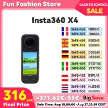 Insta360 X4 8K Cámara de Acción impermeable 360, cámara de vídeo gran angular 4K, batería de 2290mAh, cámara deportiva Insta360 X4