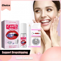 Jaysuing Tooth Gem Kit Tooth Beauty Diamond Easy To Remove Beautiful White Tooth Decoration Sturdy and Reliable DIY Tooth Set