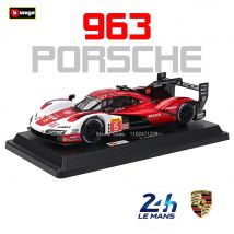 Bburago 1:24 Porsche 963 24 auto da corsa in lega di lusso pressofuso modello di auto giocattolo collezione regalo stili multipli tra cui scegliere