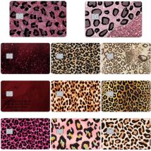 Moda nuova stampa leopardata fai da te anime copertura frontale pellicola adesivi pelle per carta di credito di debito banca visto piccolo grande senza chip decorazione giocattolo