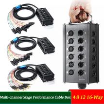 Mehrkanaliger Kabelkasten für Bühnenaufführungen, 4/8/12/16-Wege, WTH-R* Audioleitung, 6,35 mm XLR, vergoldete Stecker/Buchse
