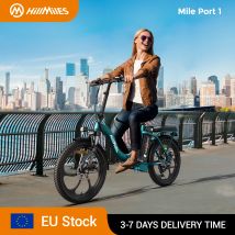 HillMiles Bicicletta elettrica pieghevole ENGWE MilePort 1, motore da 250 W, batteria 36 V 13 Ah, 25 km/h, pneumatici grassi 20"x3,0", forcella sospesa, 7 velocità, portata 100 km