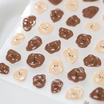 Ein Stück 5d bunte Schmetterling Nagel aufkleber, hochwertige weiße Braunbär drei dimensionale Nail Art dekorative Aufkleber