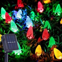 1 Stück LED-Solar-Erdbeer-Lichterkette für den Außenbereich, wasserdichte Lichterkette mit 8 Beleuchtungsmodi, geeignet für Gartendekoration