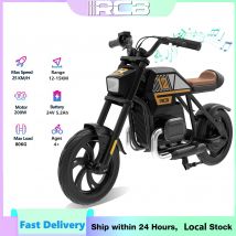 RCB Motocicleta eléctrica para niños, motocicleta con batería de 200 W y 5,2 Ah, 3 velocidades, música, motocicleta eléctrica para niños y niñas
