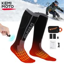 Calzini da sci riscaldati elettrici Telecomando unisex Riscaldamento elettrico Batteria ricaricabile Calore termico invernale per i piedi all'aperto