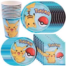 Pokemon Decorazioni per feste di compleanno Stoviglie di carta Piatti Tovaglioli Tazze Tovaglia di compleanno Pikachu Articoli per feste Regali per bambini