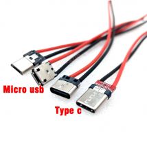 10X 2P Micro USB Männlich Weiblich JACK Typ c USB Schweißen Draht Stecker Gerade Für Handy Lade port Lade Buchse