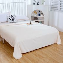 Gemütliche milchweiße Decke, 150 x 200 cm, Flanell-Fleece-Bettbezüge, Beige, 240 g/m2, Herbst, weicher Plüsch-Samt, Heimbettwäsche, Sofabezüge