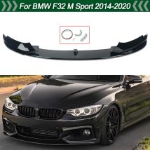 Divisor de labio de parachoques delantero negro brillante para 2014-2020BMW F32 F33 F36 4 Series M alerones de labio delantero deportivo Kit de carrocería Magickit