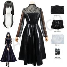 Osaragi Cosplay Anime Sakamoto Tage Okura Kostüm Perücke Party Schwarz Leder Spitze Mesh Kopfbedeckung Sexy Frau Halloween Kostüme