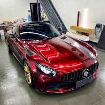 Glänzende Farbe Drachenblut rot DIY Karosseriefolien Vinyl Car Wrap Aufkleber Aufkleber Air Release Film