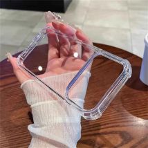 Custodia antiurto in acrilico trasparente di lusso per iPhone 17 Air 16 15 14 13 12 11 Pro Max XR XS 7 8 Plus Custodia rigida per paraurti in TPU morbido