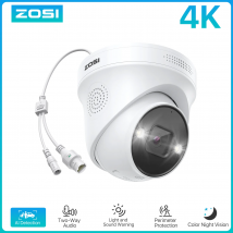 Telecamera IP ZOSI 4K PoE H.265 + 8MP 5MP HDR Telecamera aggiuntiva AI Rilevamento umano Visione notturna da 100 piedi Telecamera di videosorveglianza esterna IP66