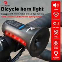 X-TIGER Campanello elettrico per bicicletta Corno di ricarica USB per bici MTB Anello di sicurezza per avvertimento per mountain bike Campanello impermeabile Accessori per ciclismo