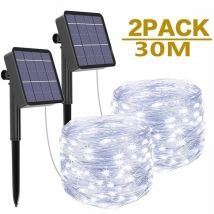 7m/12m/22m/32m LED lampa słoneczna ogrodowa wróżka girlanda żarówkowa Led wodoodporna lampa na boże