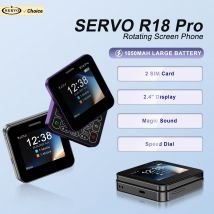 SERVO R18 PRO Rotierender Bildschirm Mobiltelefon 2G GSM Magic Voice Speed Dial Taschenlampe Blacklist 2 SIM Standby Side Sliding Phones