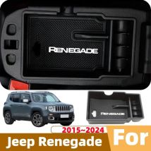 Per Jeep Renegade 2015 ~ 2017 2018 2019 2020 2021 2022 2023 2024 Auto Console Bracciolo Nascosto Nero Scatola di Immagazzinaggio Accessori Interni