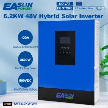 EASUN 6.2KW Inverter solare ibrido sinusoidale puro 230Vac Off Grid MPPT Inverter solare fotovoltaico 120A Caricatore solare PV 6500W 500VDC