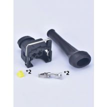 5set 2 Pin EFI Fuel Injector  Automotive waterproof connector Plug With Rubber Boot