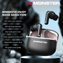 MONSTER AURA FIT D02 In-ear Wireless Bluetooth Headphones, Ergonomic Design, ANC Active Noise Cancellation, Dual Mode Selection