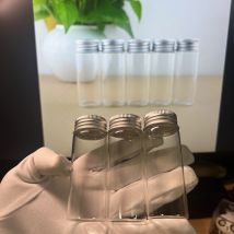 10/15/56 Stück 40 ml Weihnachtsglasflaschen Aluminiumkappe Glasgefäße 20 x 30 x 80 mm Test-Tueb-Behälter Dekoration Wunschfläschchen